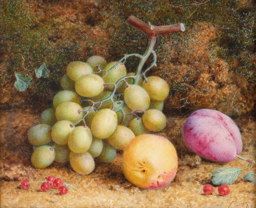 STILL LIFE WITH FRUIT by William B. Hough, watercolour, sold Apr 2017