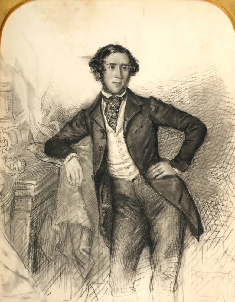 Felice Piccione, PORTRAIT OF MARCUS WARD, charcoal and wash