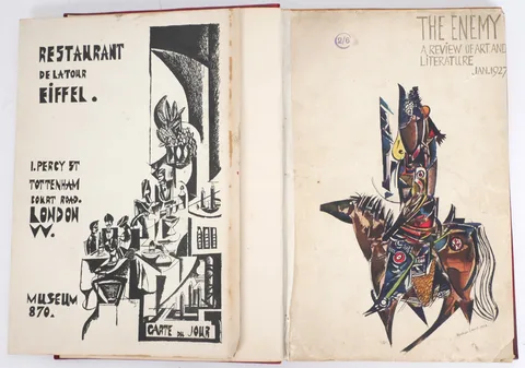 Wyndham Lewis, THE ENEMY. A REVIEW OF ART AND LITERATURE [VOL. I] JANUARY 1927, first edition in red leather boards