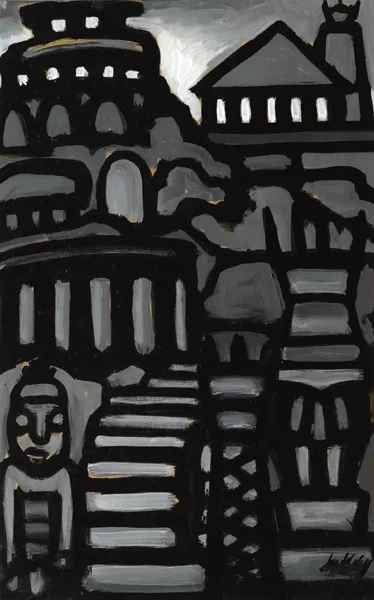ATLANTIS by Markey Robinson, oil on board, sold Dec 2016