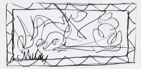 SKETCHES (A PAIR) by Markey Robinson, ink; (2), sold Dec 2016