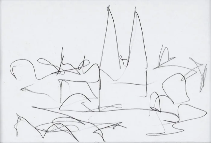 SKETCHES (A PAIR) by Markey Robinson, ink; (2), offered Dec 2016