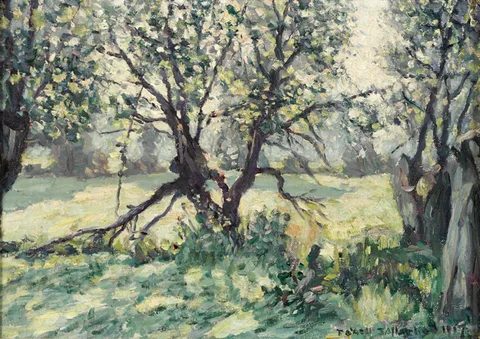 Frederick O'Neill Gallagher, CHERRY BLOSSOMS, oil on canvas