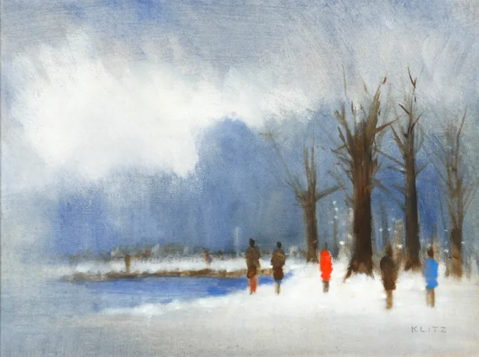 FRESH SNOW by Anthony Robert Klitz, oil on canvas, sold Dec 2016