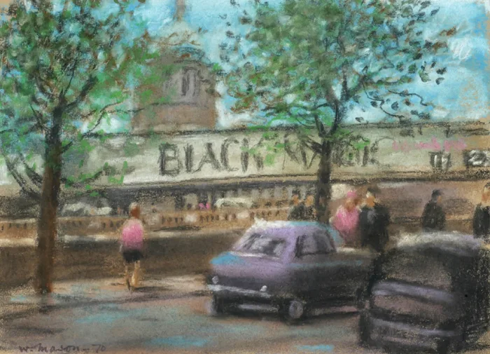 William Mason, BUTT BRIDGE, DUBLIN, 1970, pastel