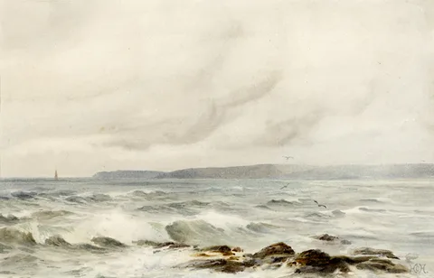 COASTAL SCENE by Helen O'Hara, watercolour, sold Dec 2016