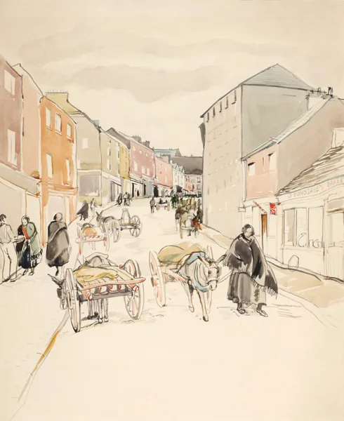 Joseph Edward Slater, LOWER BRIDGE STREET, KILLORGLIN, COUNTY KERRY, watercolour