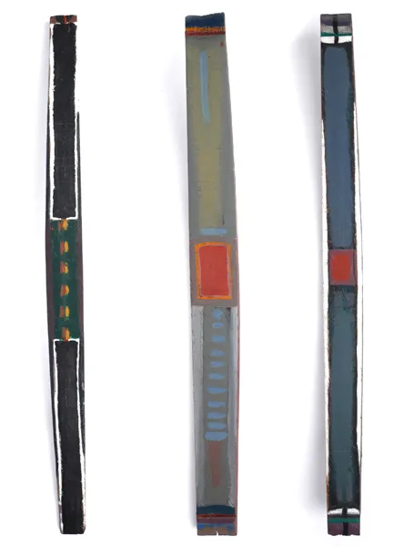 Tony O'Malley, UNTITLED ABSTRACTS (SET OF THREE), oil on wood; (3)