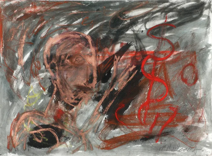 DOCTOR'S ASSISTANT by Michael Mulcahy, oil on paper, offered Dec 2016
