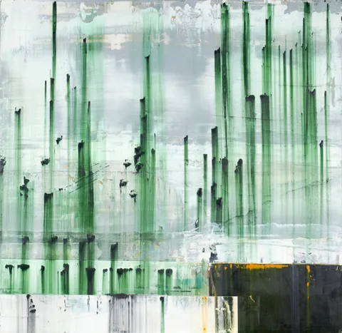 Wesley Triggs, STAINS THAT DAPPLED THE CEMENT, oil on board