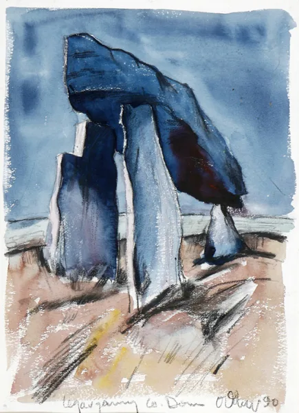 Éamonn O'Doherty, LEGANANNY DOLMEN, COUNTY DOWN, 1990, pastel and watercolour