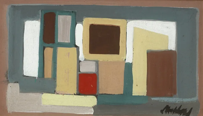 ABSTRACT by Markey Robinson, gouache, sold Oct 2016