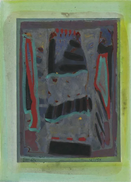 ABSTRACT by Tony O'Malley, 1978, gouache, sold Oct 2016