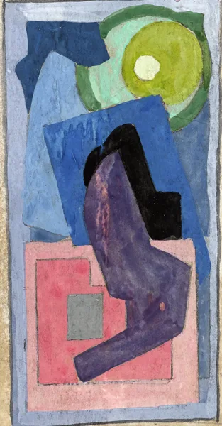ABSTRACT COMPOSITION by Mainie Jellett, gouache on card, sold Oct 2016