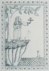Barry Castle, UNTITLED [FIGURE WITH BIRD AND CAT] 1977