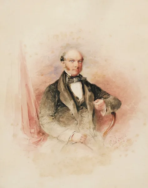 Edward Hayes, PORTRAIT OF A GENTLEMAN, 1853, watercolour