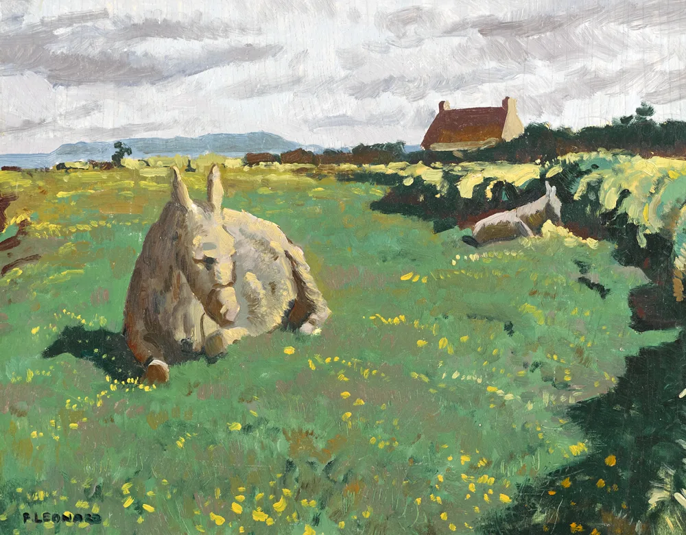Patrick Leonard, DONKEYS, oil on canvas