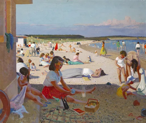 Patrick Leonard, A HOT DAY IN RUSH, COUNTY DUBLIN, oil on canvas