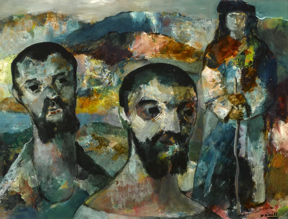 VAGABONDS by Daniel O'Neill, oil on board, sold Sep 2016
