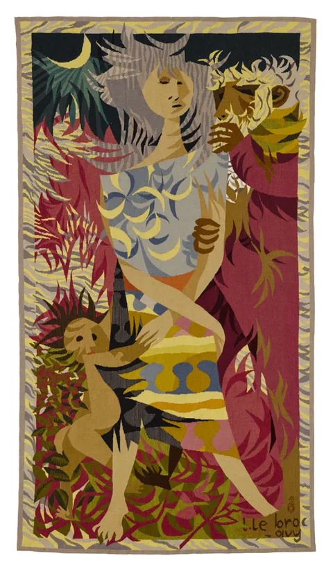 Louis le Brocquy, TRAVELLERS, 1948, Aubusson tapestry, Atelier Tabard Frères et Soeurs, France; (from an edition of 9)