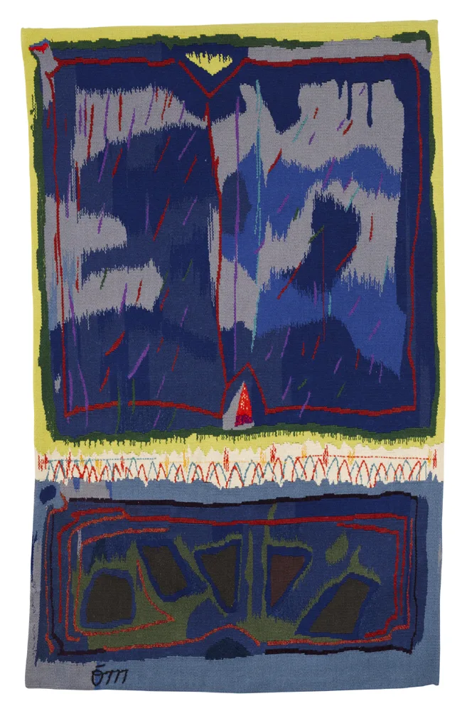 OCTOBER AND BLACK by Tony O'Malley, 1983, Gobelin style woven tapestry, offered Sep 2016