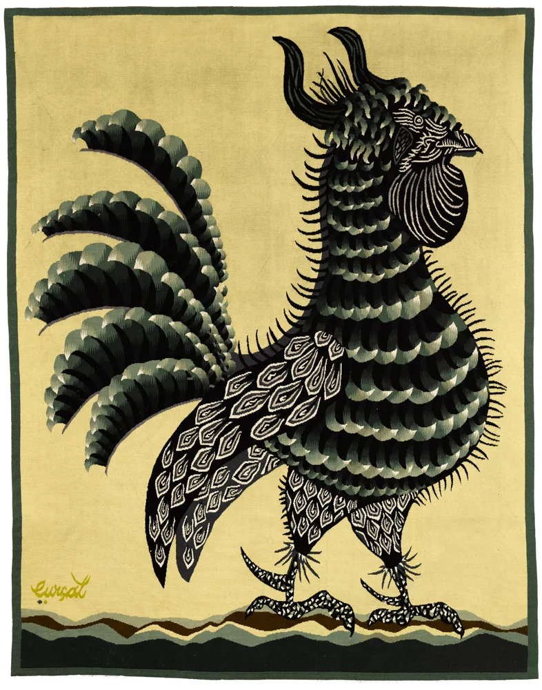 Jean Lurçat, LE TAURERGOT, 1949, Aubusson tapestry; (from an edition of 2)
