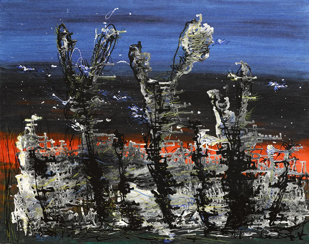 GROWTHS by Basil Rakoczi, 1961, oil on canvas, sold Sep 2016