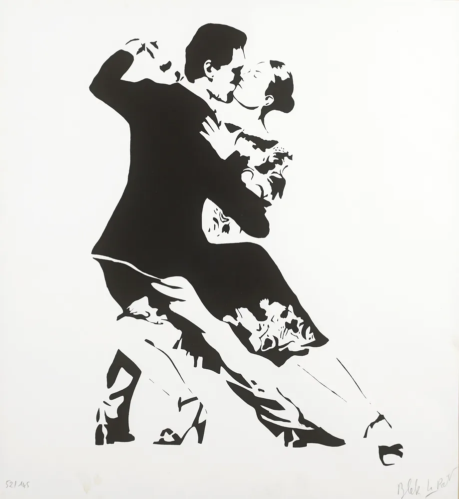LAST TANGO by Blek le Rat, 2006, screenprint; (no. 52 from an edition of 145), sold Sep 2016