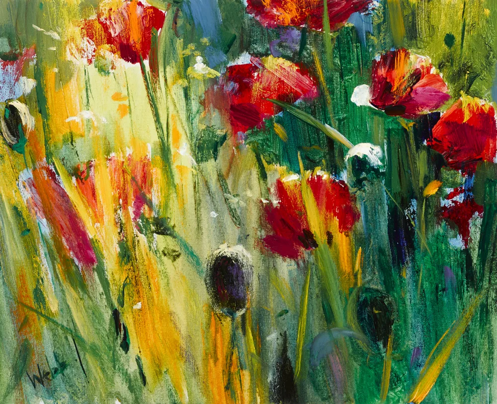 POPPIES by Kenneth Webb, oil on canvas, sold Sep 2016