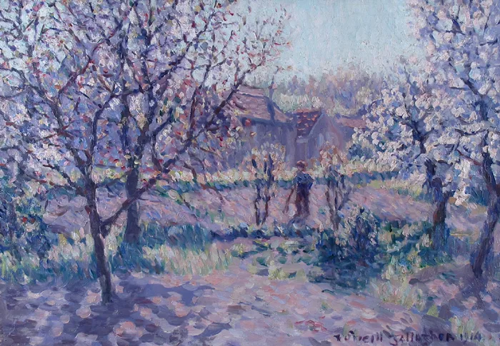 Frederick O'Neill Gallagher, FRUIT BLOSSOMS, 1914, oil on canvas