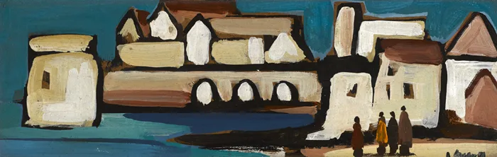 TWO CONTINENTAL SCENES (A PAIR) by Markey Robinson, gouache; (2), sold Jul 2016