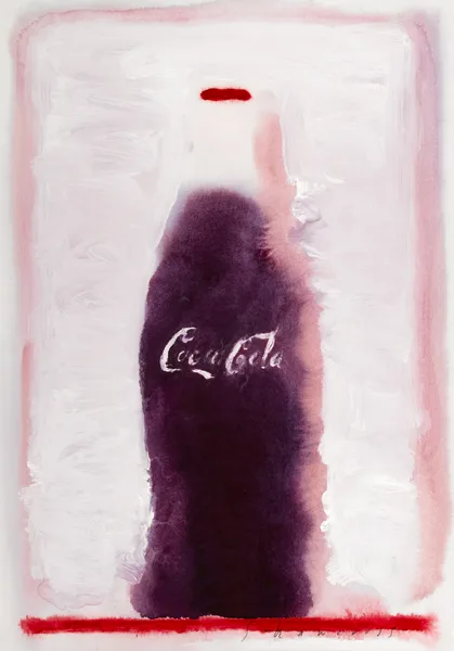 COKE by Neil Shawcross, watercolour with acrylic on paper, sold Jul 2016
