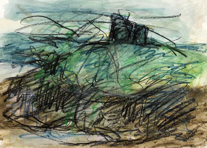 BACKWATER by Nancy Wynne-Jones, watercolour and pastel, sold Jul 2016