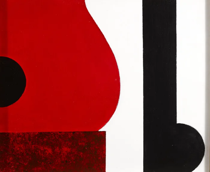 WINTER COMPOSITION II by Stephen McKee, acrylic on board, sold Jul 2016