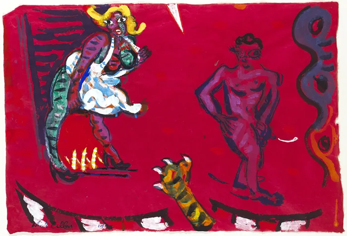 EMERALD TIGER, MARILYN MONROE by Michael Cullen, 1997, watercolour, offered Jul 2016