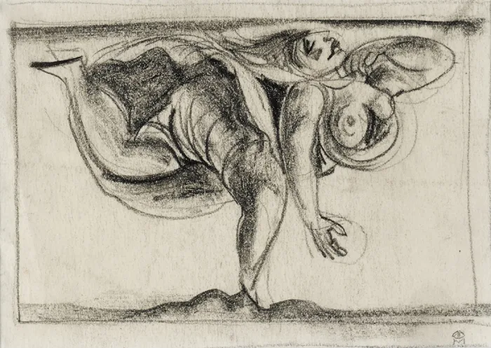 STUDY FOR THE TOY BOX by Colin Middleton, pencil, sold Jul 2016
