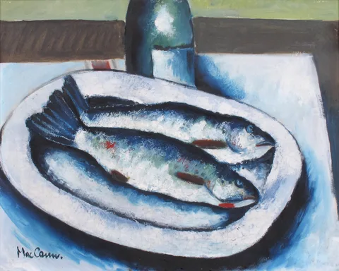 George MacCann, FISHES, oil on canvas