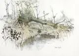 James English, ABOVE THE BROOK and THE UPROOTED TREE, 1985 (A PAIR)