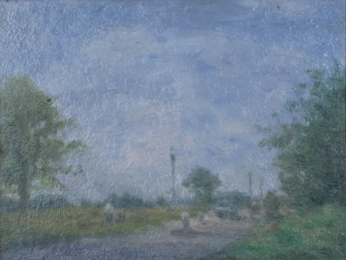 ROAD NEAR COMBER, COUNTY DOWN by William Mason, oil on board, sold Jul 2016