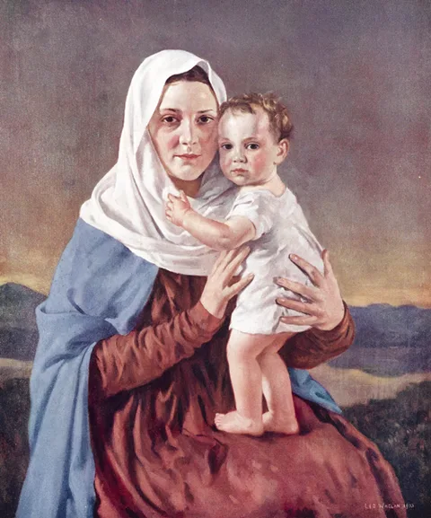 Leo Whelan, OUR LADY QUEEN OF IRELAND, 1933, signed colour print