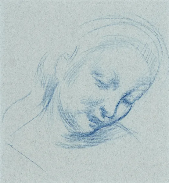 Maurice MacGonigal, MADONNA AFTER LEONARDO DA VINCI, pastel on tinted paper