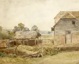 Mary Georgina Barton, PASTORAL SCENE WITH OUTHOUSES