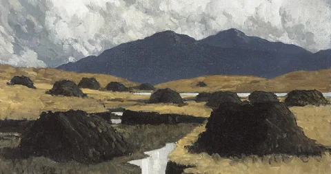 Paul Henry, A KERRY BOG, 1934-1935, oil on canvas
