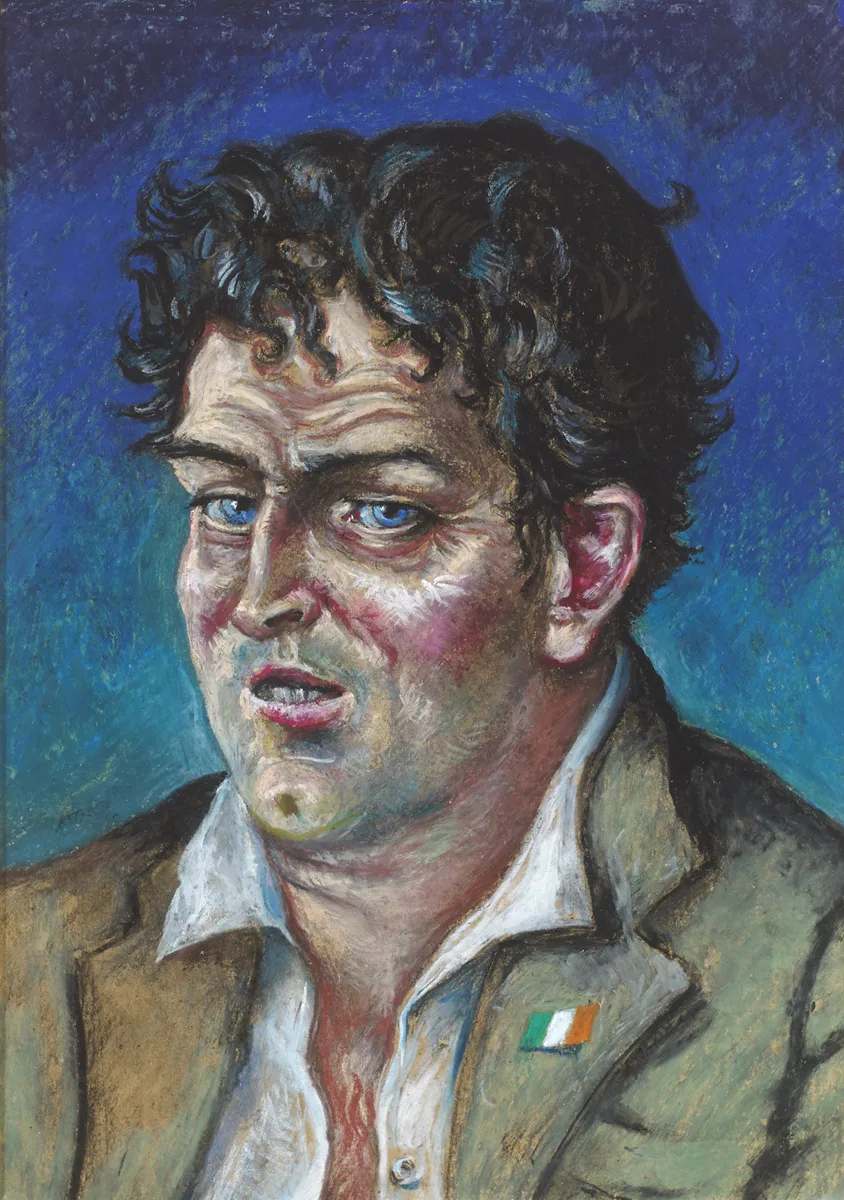 BRENDAN BEHAN by Harry Kernoff, 1960, pastel, sold Feb 2016