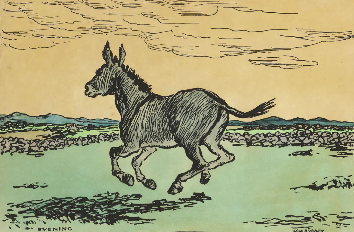 EVENING by Jack Butler Yeats, hand-coloured Cuala Press print, sold Feb 2016