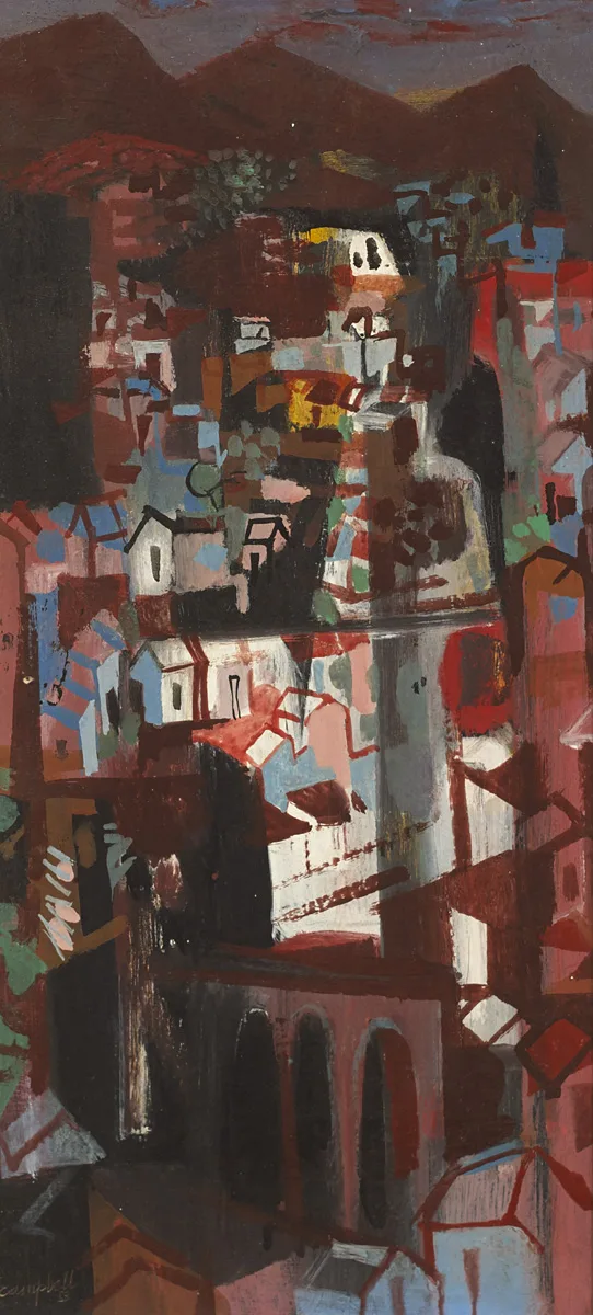 UNTITLED by George Campbell, 1958, oil on board, sold Feb 2016