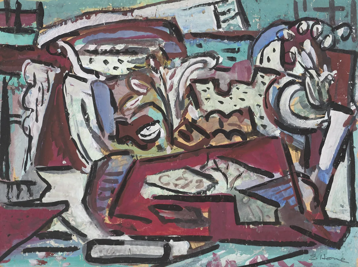 INTERIOR [LOUGH MASK, COUNTY GALWAY] by Evie Hone, gouache, sold Feb 2016