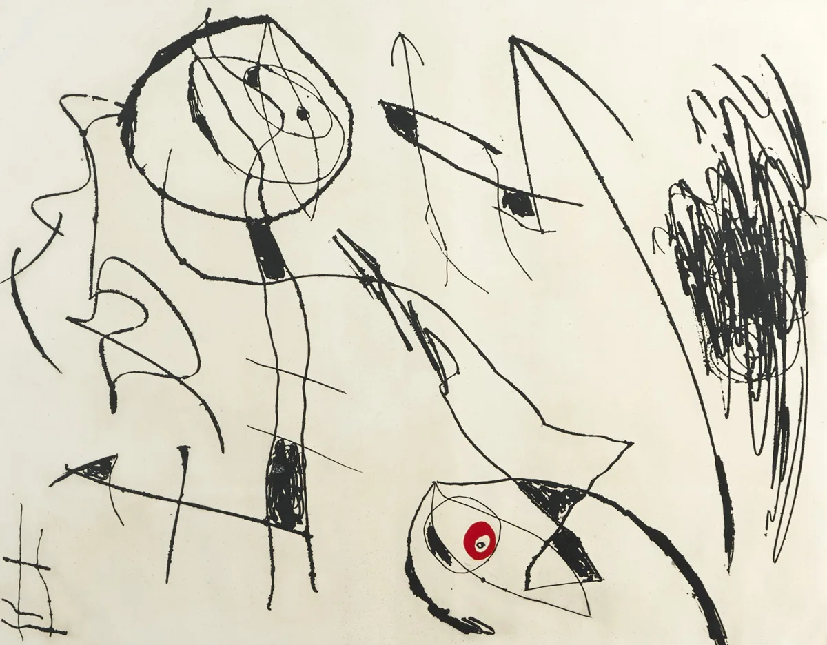 SÉRIE MALLORCA by Joan Miró, 1973, etching on Super Alfa de Guarro paper; (no. 10 from an edition of 50), sold Feb 2016