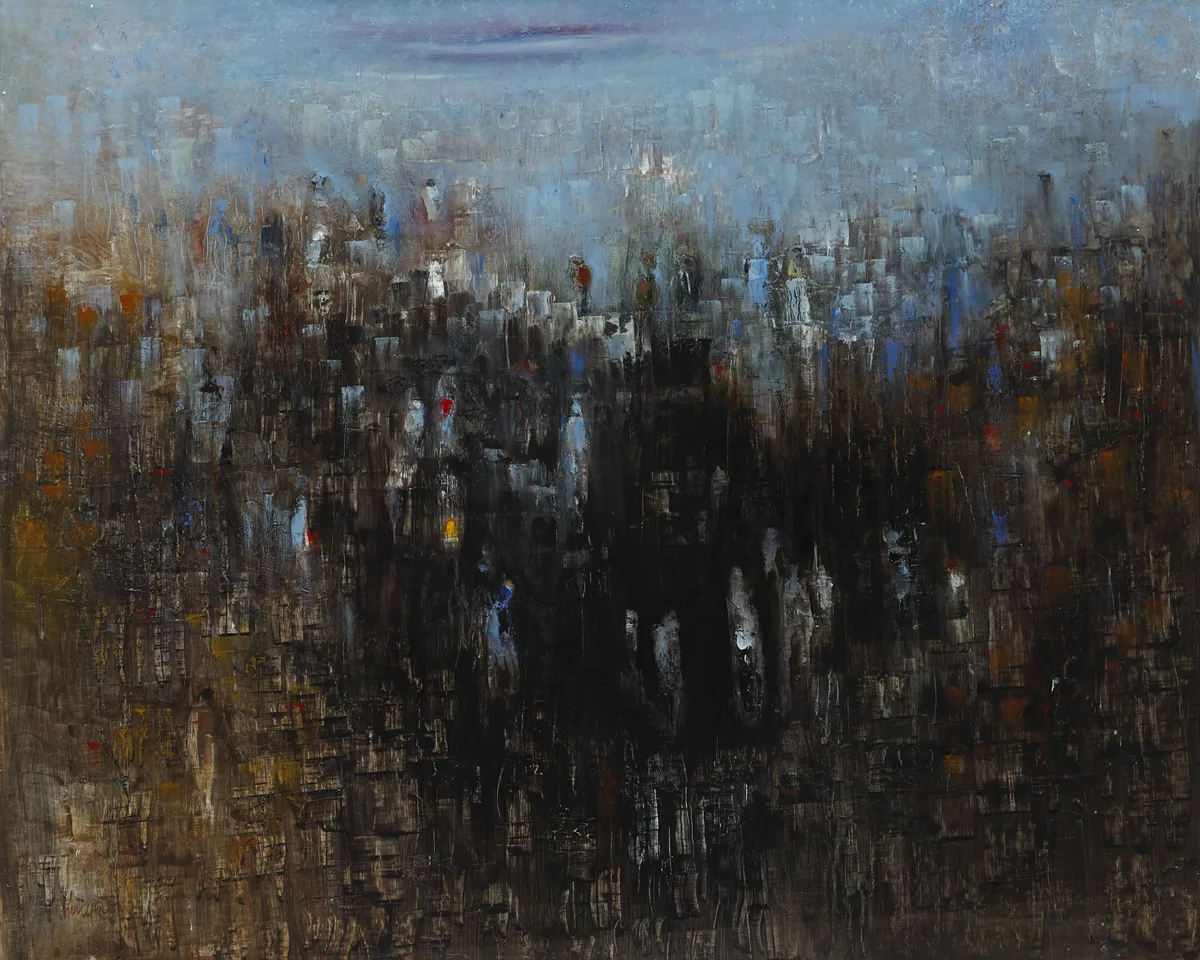CAUSEWAY 200 by Richard Kingston, oil on board, sold Feb 2016