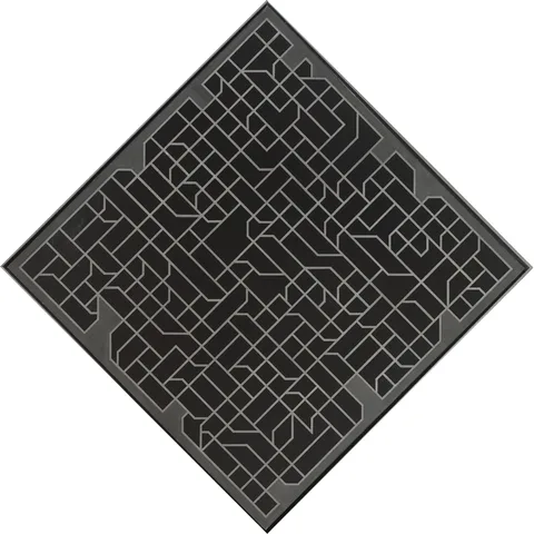 Roy Johnston, INTERSECT 2, 1982, acrylic on canvas